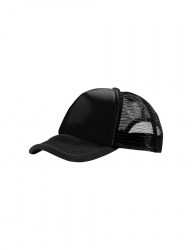 Πεντάφυλλο καπέλο με δίχτυ - Trucker μάυρο